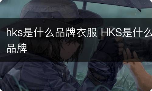 hks是什么品牌衣服 HKS是什么品牌