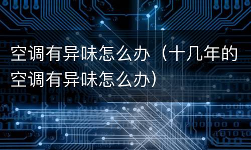 空调有异味怎么办（十几年的空调有异味怎么办）