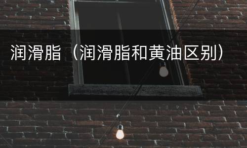 润滑脂（润滑脂和黄油区别）