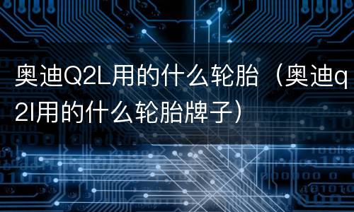 奥迪Q2L用的什么轮胎（奥迪q2l用的什么轮胎牌子）