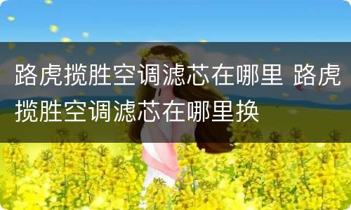 路虎揽胜空调滤芯在哪里 路虎揽胜空调滤芯在哪里换