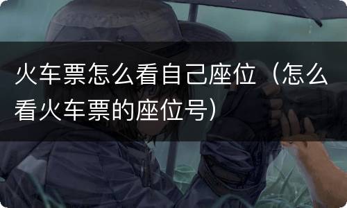 火车票怎么看自己座位（怎么看火车票的座位号）