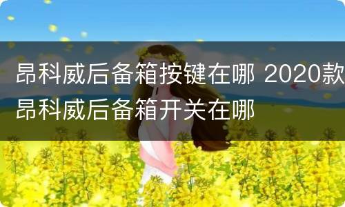 昂科威后备箱按键在哪 2020款昂科威后备箱开关在哪