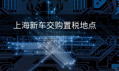 ​上海新车交购置税地点