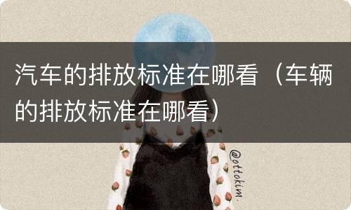 汽车的排放标准在哪看（车辆的排放标准在哪看）