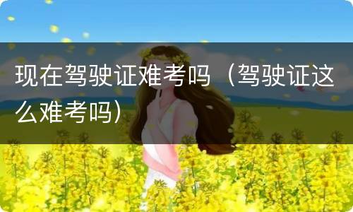 现在驾驶证难考吗（驾驶证这么难考吗）