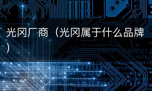 光冈厂商（光冈属于什么品牌）
