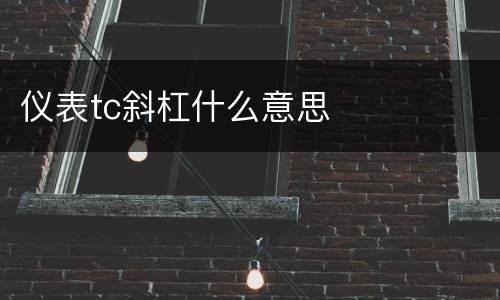 仪表tc斜杠什么意思