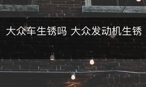 大众车生锈吗 大众发动机生锈