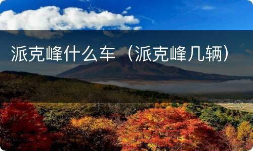 派克峰什么车（派克峰几辆）