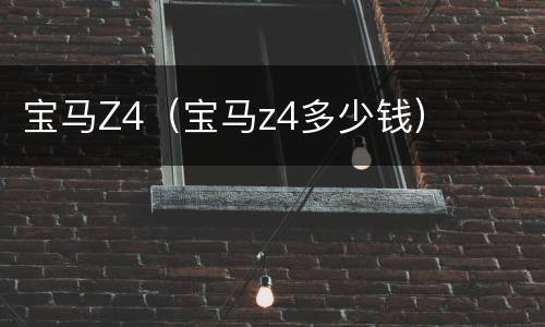 宝马Z4（宝马z4多少钱）