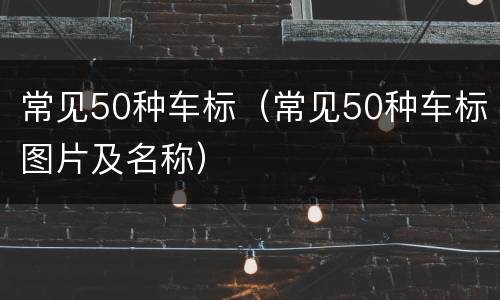 常见50种车标（常见50种车标图片及名称）