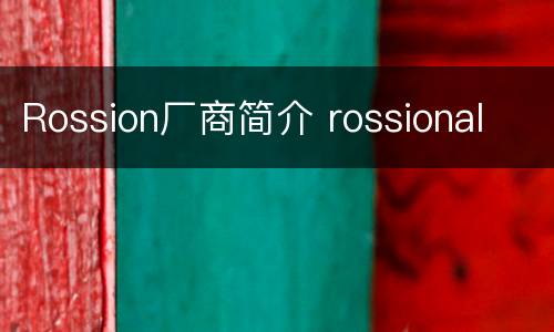 Rossion厂商简介 rossional