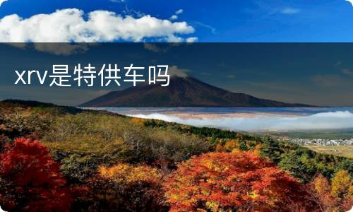 xrv是特供车吗