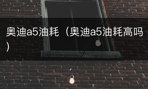 奥迪a5油耗（奥迪a5油耗高吗）