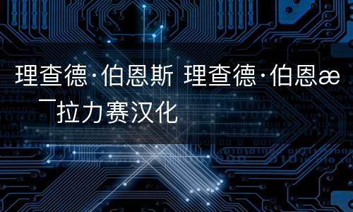 理查德·伯恩斯 理查德·伯恩斯拉力赛汉化