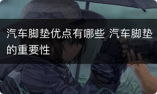 汽车脚垫优点有哪些 汽车脚垫的重要性