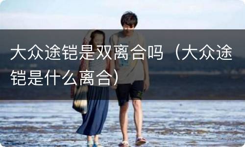 大众途铠是双离合吗（大众途铠是什么离合）