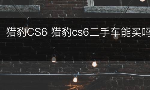 猎豹CS6 猎豹cs6二手车能买吗
