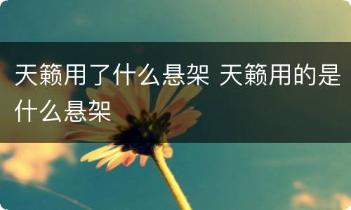 天籁用了什么悬架 天籁用的是什么悬架