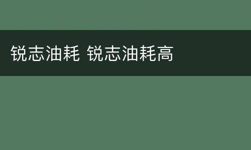 锐志油耗 锐志油耗高