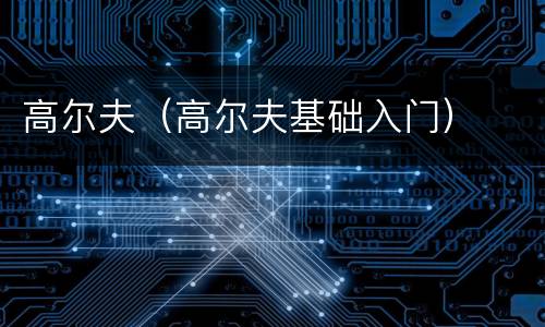 高尔夫（高尔夫基础入门）