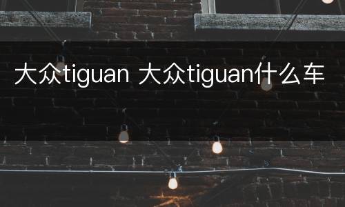 大众tiguan 大众tiguan什么车