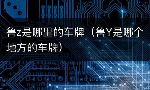 鲁z是哪里的车牌（鲁Y是哪个地方的车牌）