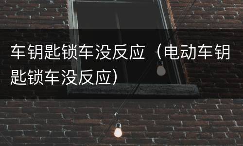 车钥匙锁车没反应（电动车钥匙锁车没反应）