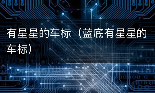 有星星的车标（蓝底有星星的车标）