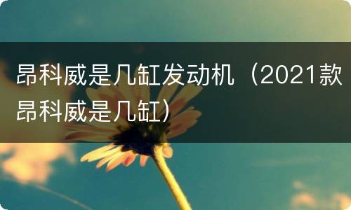 昂科威是几缸发动机（2021款昂科威是几缸）