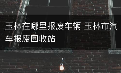 玉林在哪里报废车辆 玉林市汽车报废回收站