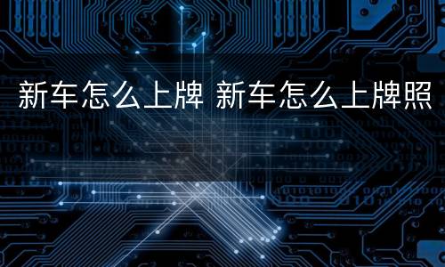 新车怎么上牌 新车怎么上牌照