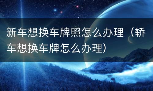 新车想换车牌照怎么办理（轿车想换车牌怎么办理）