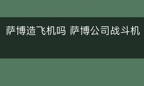 萨博造飞机吗 萨博公司战斗机
