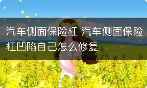 汽车侧面保险杠 汽车侧面保险杠凹陷自己怎么修复