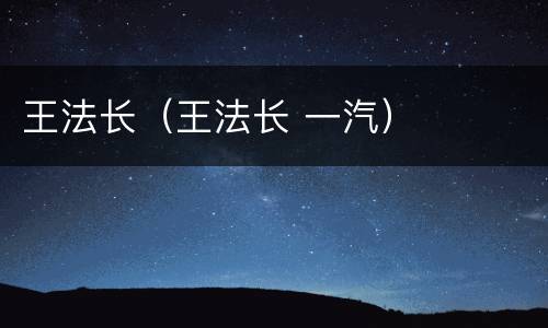 王法长（王法长 一汽）