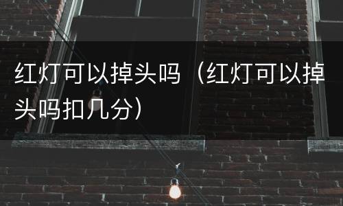 红灯可以掉头吗（红灯可以掉头吗扣几分）