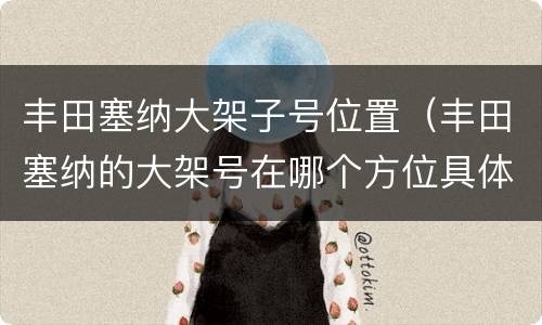 丰田塞纳大架子号位置（丰田塞纳的大架号在哪个方位具体图纸）