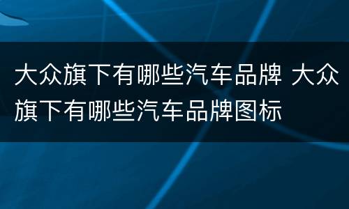 大众旗下有哪些汽车品牌 大众旗下有哪些汽车品牌图标