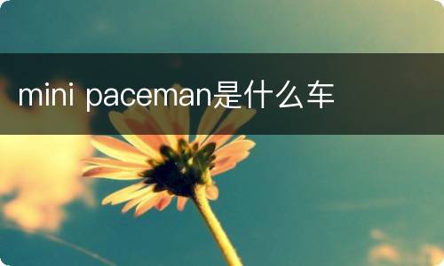 mini paceman是什么车