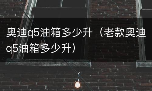 奥迪q5油箱多少升（老款奥迪q5油箱多少升）