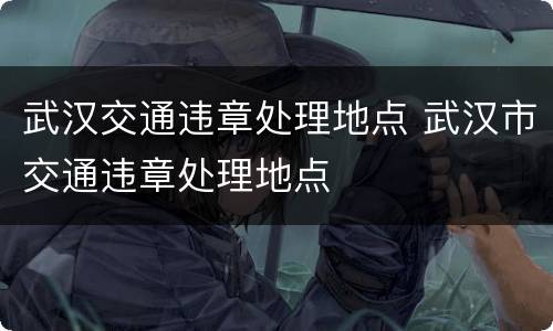 武汉交通违章处理地点 武汉市交通违章处理地点