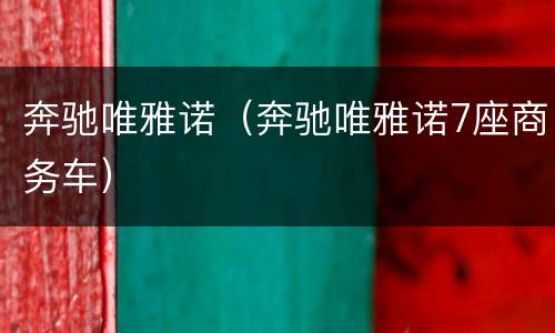 奔驰唯雅诺（奔驰唯雅诺7座商务车）