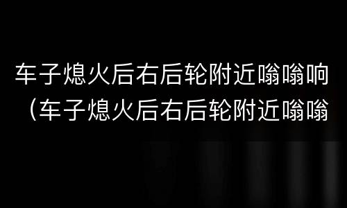 车子熄火后右后轮附近嗡嗡响（车子熄火后右后轮附近嗡嗡响是汽油泵工作么）