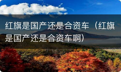 红旗是国产还是合资车（红旗是国产还是合资车啊）