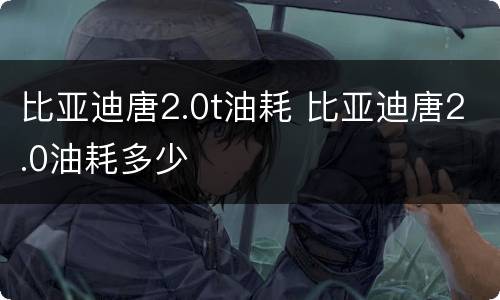 比亚迪唐2.0t油耗 比亚迪唐2.0油耗多少