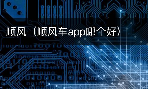 顺风（顺风车app哪个好）