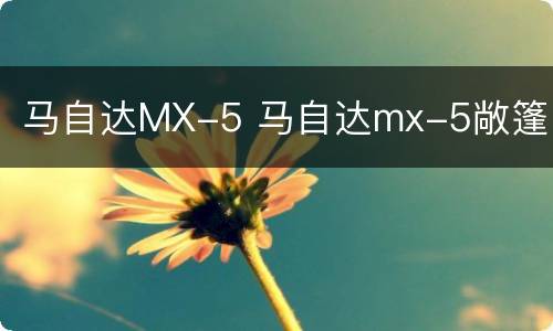 马自达MX-5 马自达mx-5敞篷