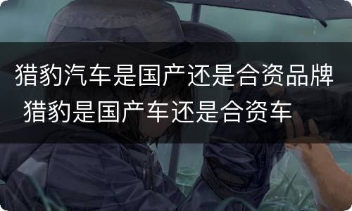 猎豹汽车是国产还是合资品牌 猎豹是国产车还是合资车